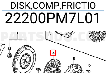 Honda 22200PM7L01 DISK,COMP,FRICTIO