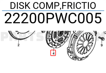 Honda 22200PWC005 DISK COMP,FRICTIO