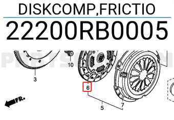 Honda 22200RB0005 DISKCOMP,FRICTIO