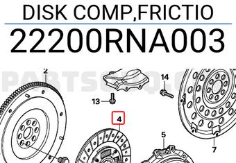 Honda 22200RNA003 DISK COMP,FRICTIO