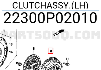 Honda 22300P02010 CLUTCHASSY.(LH)