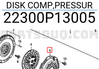 Honda 22300P13005 DISK COMP,PRESSUR