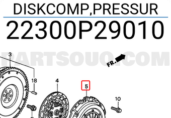 Honda 22300P29010 DISKCOMP,PRESSUR