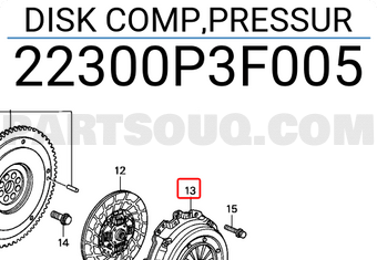 Honda 22300P3F005 DISK COMP,PRESSUR