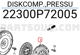 Honda 22300P72005 DISKCOMP.,PRESSU