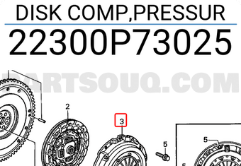 Honda 22300P73025 DISK COMP,PRESSUR