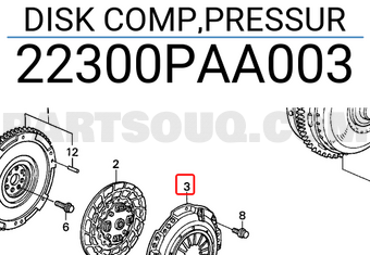 Honda 22300PAA003 DISK COMP,PRESSUR