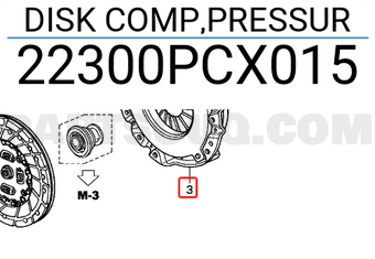 Honda 22300PCX015 DISK COMP,PRESSUR