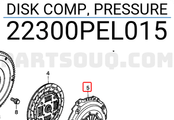 Honda 22300PEL015 DISK COMP, PRESSURE