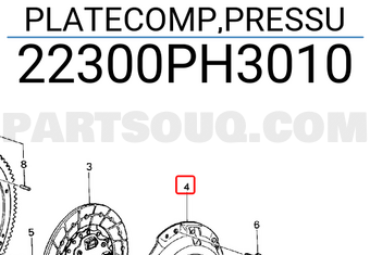 Honda 22300PH3010 PLATECOMP,PRESSU