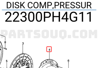 Honda 22300PH4G11 DISK COMP,PRESSUR
