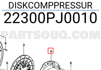 Honda 22300PJ0010 DISKCOMPPRESSUR