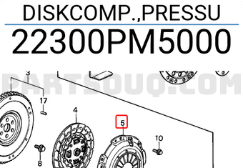Honda 22300PM5000 DISKCOMP.,PRESSU