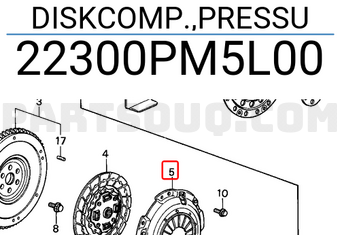 Honda 22300PM5L00 DISKCOMP.,PRESSU