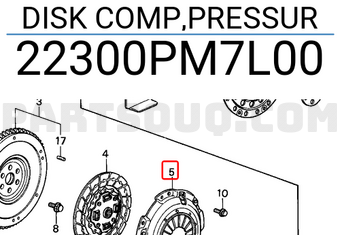 Honda 22300PM7L00 DISK COMP,PRESSUR