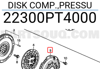 Honda 22300PT4000 DISK COMP.,PRESSU