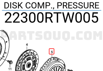 Honda 22300RTW005 DISK COMP., PRESSURE