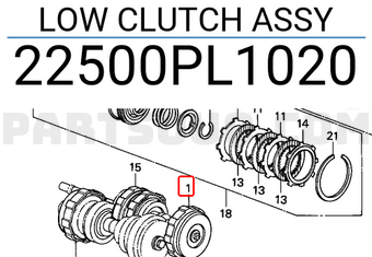 Honda 22500PL1020 LOW CLUTCH ASSY