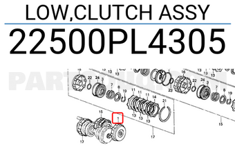 Honda 22500PL4305 LOW,CLUTCH ASSY