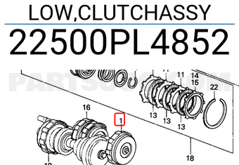 Honda 22500PL4852 LOW,CLUTCHASSY