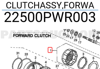 Honda 22500PWR003 CLUTCHASSY,FORWA