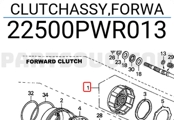 Honda 22500PWR013 CLUTCHASSY,FORWA