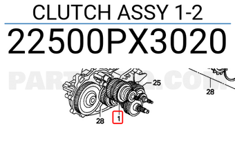 Honda 22500PX3020 CLUTCH ASSY 1-2