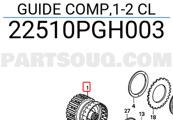 Honda 22510PGH003 GUIDE COMP,1-2 CL