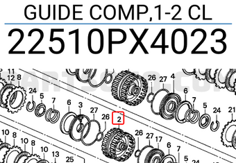 Honda 22510PX4023 GUIDE COMP,1-2 CL