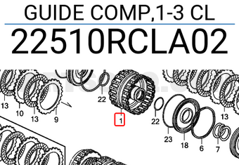 Honda 22510RCLA02 GUIDE COMP,1-3 CL