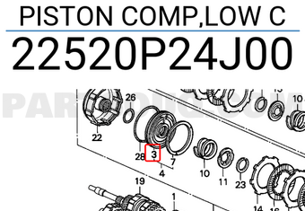 Honda 22520P24J00 PISTON COMP,LOW C
