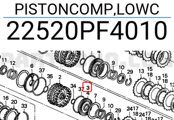 Honda 22520PF4010 PISTONCOMP,LOWC