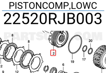 Honda 22520RJB003 PISTONCOMP,LOWC