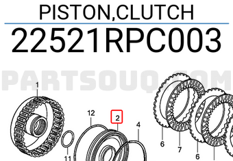 Honda 22521RPC003 PISTON,CLUTCH