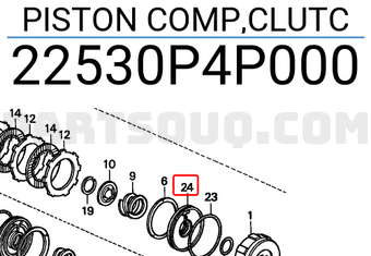 Honda 22530P4P000 PISTON COMP,CLUTC