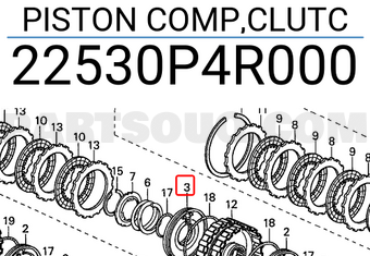 Honda 22530P4R000 PISTON COMP,CLUTC