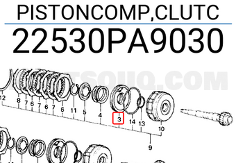 Honda 22530PA9030 PISTONCOMP,CLUTC