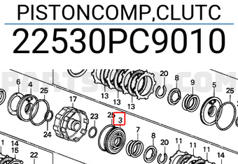 Honda 22530PC9010 PISTONCOMP,CLUTC