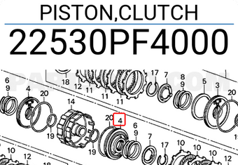 Honda 22530PF4000 PISTON,CLUTCH