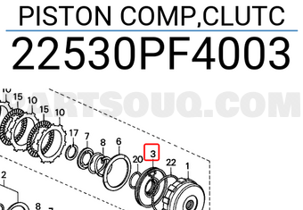 Honda 22530PF4003 PISTON COMP,CLUTC