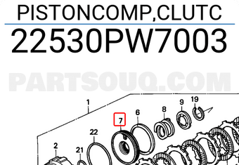 Honda 22530PW7003 PISTONCOMP,CLUTC