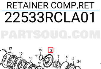 Honda 22533RCLA01 RETAINER COMP,RET