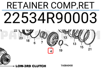 Honda 22534R90003 RETAINER COMP,RET