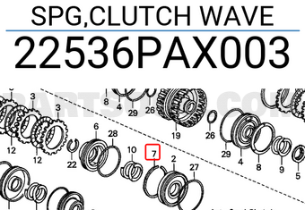 Honda 22536PAX003 SPG,CLUTCH WAVE
