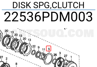 Honda 22536PDM003 DISK SPG,CLUTCH