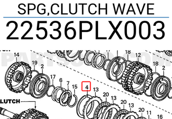 Honda 22536PLX003 SPG,CLUTCH WAVE