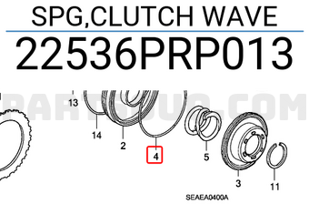 Honda 22536PRP013 SPG,CLUTCH WAVE