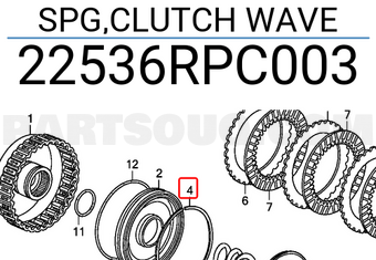 Honda 22536RPC003 SPG,CLUTCH WAVE