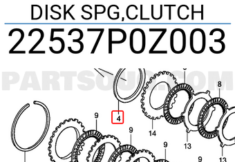 Honda 22537P0Z003 DISK SPG,CLUTCH