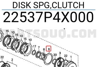 Honda 22537P4X000 DISK SPG,CLUTCH